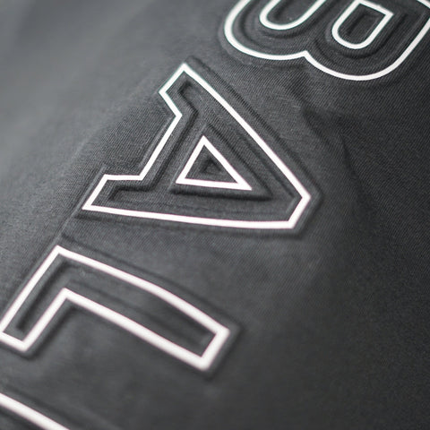 Balmain Black Tshirt, Front logo zoomed